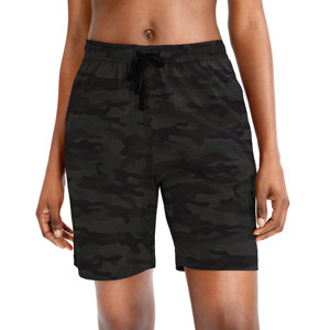 Short de yoga d'entraînement taille haute pour femmes avec poches Short imprimé décontracté respirant de style motard en gros - Product Image 2