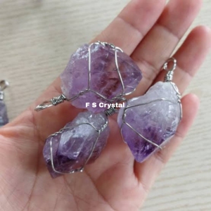 จี้พลอยอาเกตกับพลอยสีม่วง - Product Image 1