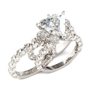 Jeulia Interchangeable Trillion Cut Sterling Silver <b>Skull</b> <b>Ring</b>-Fashion Jewelry Set - Product Image 1