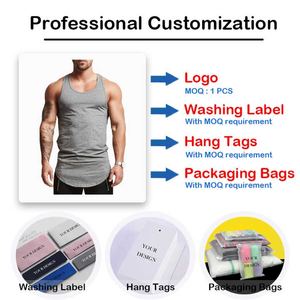 Wholesale Custom Men's Gym <b>Vest</b> Fitness Singlet Breathable Cotton Tank Top Casual Workout Muscle Bodybuilding <b>Stringer</b> - Product Image 2