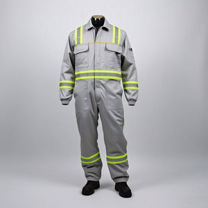 Venta al por mayor OEM personalizado Hi Vis carretera seguridad reflectante overol construcción ropa de trabajo Frc Ropa ignífuga overol - Product Image 2