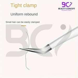 แหนบต่อขนตาความแม่นยำสูง 35 45 90 องศา ทำจากสแตนเลส มีสีและรูปทรงให้เลือก ชุดอุปกรณ์ต่อขนตาปลายแหลมไฟเบอร์ - Product Image 4