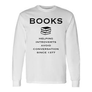 Camiseta de Manga Larga para Introspectivos con Frases para Evitar Conversaciones, Producto Promocional - Product Image 1