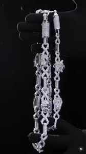 Collar de diamantes de moissanita de Hip Hop personalizado de alta calidad con cadena cubana para regalos para hombres y mujeres - Product Image 2