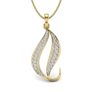 Ishi จี้เพชร18K ลายริ้วระยิบระยับ - Product Image 1