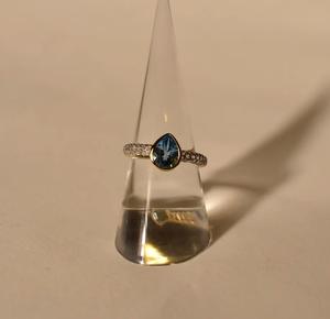 Joyería de Topacio Azul Suizo Natural y Topacio Blanco, Diseño Clásico, Chapado en Oro de 14K, Personalizable para Venta al por Menor, OEM, ODM, desde Tailandia - Product Image 1