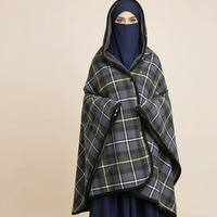 Hijab personnalisé, modeste, respirant, de haute qualité, châle, bonnet intérieur en jersey, foulard en mousseline épaisse pour femme, broderie toutes saisons