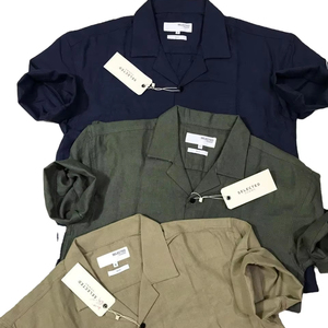 Camisa de Satén de Manga Corta para Hombre, 100% Algodón, Casual, Diseño Sólido, Transpirable, Ecológica, Anti-Pilling, Cuello Camisero, Perfecta - Product Image 4