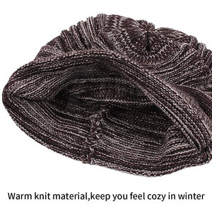 2024 nouveau Style hiver tricoté acrylique chapeau Logo personnalisé bonnet haute qualité laine et coton imprimé motif personnalisé bonnets chapeaux - Product Image 3
