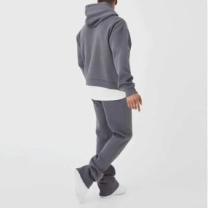 Chándal para hombre, conjunto de dos piezas, sudaderas con capucha y pantalones, ropa de gimnasio, chándales fabricados en fábrica de algodón 100% para hombre - Product Image 3