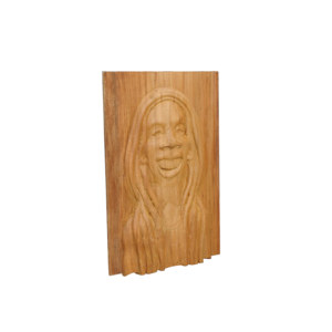 Bob Marley ศิลปะไม้แกะสลักติดผนังที่ทำจากไม้สักธรรมชาติที่แขวนผนังทำจากไม้สักตกแต่งบ้านอย่างมีสไตล์ - Product Image 1