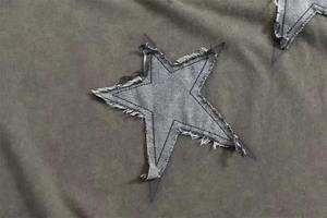 Fabricante personalizado Camisa de algodón lavado ácido desgastado bordado antiarrugas 100% algodón camiseta para hombres - Product Image 5