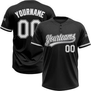 Camiseta de Softbol Sublimada Personalizada, Mangas Cortas, Dos Botones en la Parte Delantera, Tela de Secado Rápido, Impresión Vibrante del Nombre y Logotipo del Equipo Completo - Product Image 4