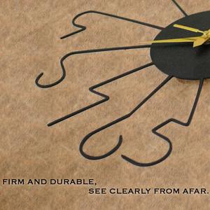 Reloj de pared de Metal negro de alta calidad, diseño moderno y elegante, perfecto para sala de estar, dormitorio, oficina y decoración de pasillo - Product Image 3