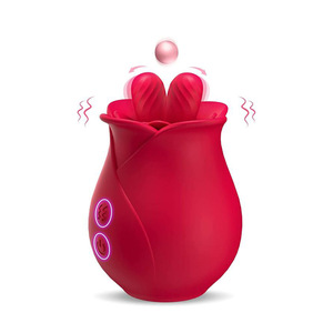Vibrateur Romeo Rose avec fonction de léchage double langue pour femmes - Product Image 1