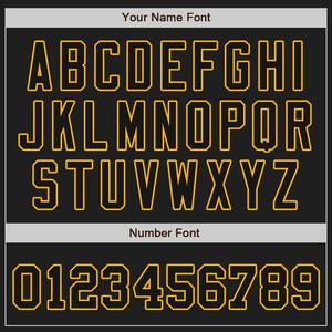 Özel beyaz-siyah altın otantik bölünmüş moda beyzbol forması - Product Image 5