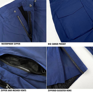 Pantalon de ski unisexe professionnel imperméable 10 000 mm, coupe-vent, respirant, écologique, avec coutures thermosoudées personnalisables et amovibles pour l'hiver - Product Image 3