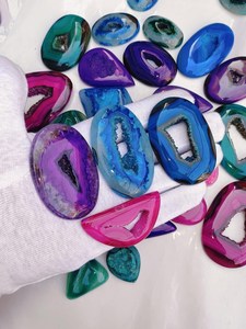 ¡Lote de precio bajo! Ágata druzy Lot Stone cabujón color ágata druzy Smooth Pulido piedra Lote sueltas piedras preciosas fabricación de joyas - Product Image 4