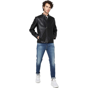 Chaqueta de béisbol de cuero PU de manga larga con bordado Jacquard para hombre de otoño e invierno, chaqueta de motocicleta para hombre - Product Image 3