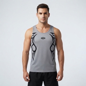 Camiseta Deportiva Ajustada para Hombre, Moderna, sin Mangas, Informal, para Uso Diario, Verano, Anti-UV, Transpirable, Ecológica, con Logotipo - Product Image 1