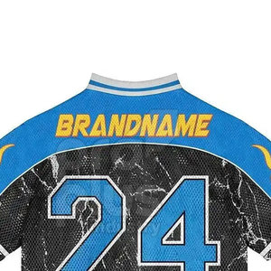 เสื้อเจอร์ซีย์กีฬาแขนสั้นระบายอากาศได้ดี ไซส์ใหญ่ สไตล์เรโทร ย้อนยุค  แบบทีม  ผู้ชาย ผ้าโพลีเอสเตอร์ 100% - Product Image 3