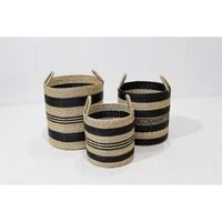 Panier à linge d'angle en jacinthe d'eau, tressé à la main, 100% naturel, de haute qualité, durable, organisateur de vêtements, rangement