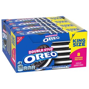 OREO Double Stuf' Chocolate Sandwich Cookies, King Size, 12 Snack Packs (8 Cookies Per Pack) - Product Image 2