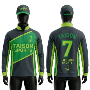 Sudadera deportiva para hombre de alta calidad, 310 GSM, tela de poliéster y elastano, base azul marino, paneles dorados, logotipo sublimado personalizado - Product Image 5