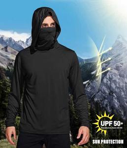 Custom UPF 50+ Sun Protection Hoodie <b>Men</b> Long Sleeve UV Shirt with <b>Face</b> <b>Mask</b> Lightweight Fishing Hiking Shirt Surf Beach Wear - Product Image 6