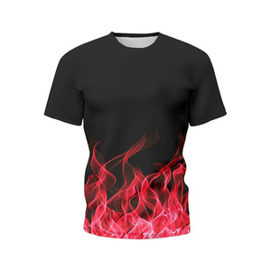 Ensemble T-shirts et shorts personnalisés pour hommes, imprimés par transfert thermique, en coton/polyester, respirant, décontracté, quatre saisons, 2 pièces - Product Image 5