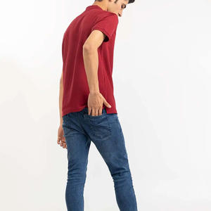 Venta al por mayor OEM hombres para camisas logotipo personalizado talla grande transpirable 100% algodón lona bolsillo deporte manga corta patrón sólido T - Product Image 4