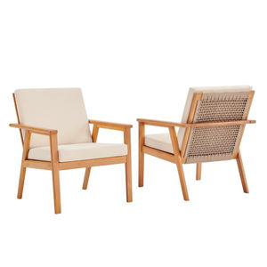 Sillón de madera de teca y cuerda hecho en Indonesia - Product Image 1