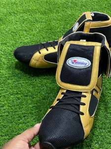 Chaussures de boxe haut de gamme avec maintien de la cheville |   Chaussures de sport en cuir de vache véritable respirantes et antidérapantes - Product Image 3