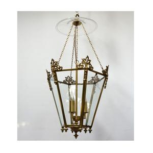 Customized Size and Shape Hanging <b>Lantern</b> with Customized Logo in Brass <b>Gold</b> Color Handmade for Home & Wedding Decor - Product Image 5