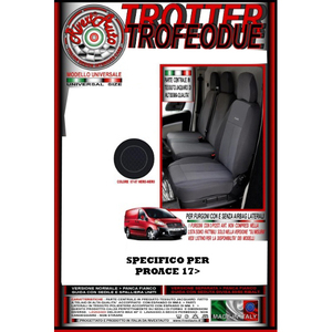 RIVEXTAUTO TROFEO2 เบาะหนัง PU คุณภาพสูงสำหรับรถยนต์ PROACE 2017 รุ่น TR2PROAC0707 ดีไซน์สปอร์ตหรูหราสำหรับธุรกิจ พร้อมวัสดุบุภายในคุณภาพสูง - Product Image 1