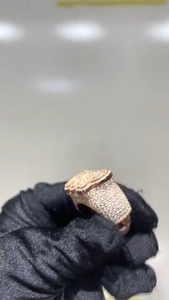 Iced Out Custom Letter Hip Hop VVS Moissanite <b>Diamond</b> Sparkling 925 Sterling Silver Rhodium Plated <b>Ring</b> For Unisex Party Wear - Product Image 2