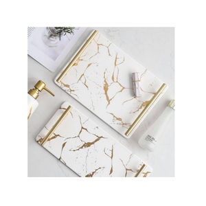 Plateau de service de nourriture de forme rectangulaire avec poignée Plateau de service de concepteur de nouveauté pour la maison et l'organisateur d'ustensiles de cuisine - Product Image 2