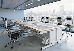 VersaDesk Convertible Downview-Mesa de ordenador ajustable en altura en blanco/gris - Product Image 5