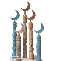 Étagère de style Boho Celestial Home Decor en forme de croissant de lune avec finition artisanale de luxe