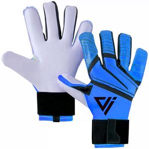 Gants de gardien de but professionnels en latex allemand 4 mm, coupe négative, sangle de poignet réglable, légers, couleurs personnalisées, logo personnalisé, unisexe - Product Image 2