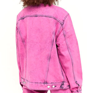 Veste en jean pour femme en coton avec logo personnalisé en gros, respirante, pour usage extérieur, vente en ligne - Product Image 2