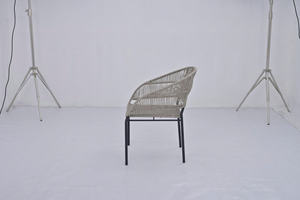 Woven Rope Small Wicker Rattan Patio Single <b>Chair</b> Outdoor Furniture All Weather Modern Design <b>For</b> <b>Sales</b> - Product Image 4