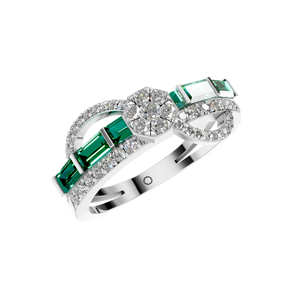 Anillo Esmeralda de platino 950 para mujer, certificado IGI, Diamante cultivado en laboratorio clásico, regalo de boda de lujo, OEM ODM personalizado - Product Image 1