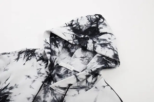 Sudadera con capucha y cremallera para hombre, de alta calidad, a la moda, con efecto tie-dye, con bolsillos, ecológica, transpirable, diseño personalizado, venta al por mayor - Product Image 3