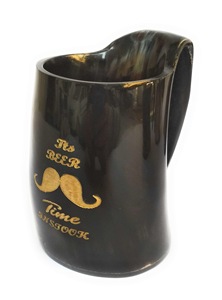 Authentic Eco-Friendly Viking Horn <b>Mug</b> Handmade Buffalo Horn Food Grade Medieval Style Religious Feng Shui Animal Beer <b>Mug</b> - Product Image 1