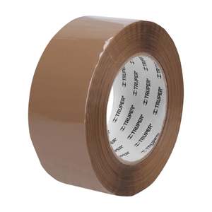 Ruban adhésif simple face Truper CCA-150 48 mm x 150 m, couleur cannelle, imperméable, adhésif acrylique sensible à la pression, pour la fermeture de cartons - Product Image 1