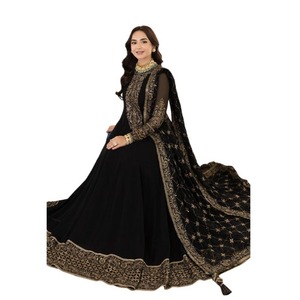 Bollywood pakistanais fait à la main Salwar Kameez indien femmes fête porter Salwar costume robe avec strass pli décoration AM IMPEX - Product Image 1