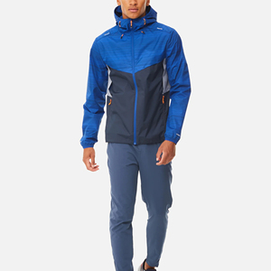 High Quality Nylon Men's Windbreaker Suit Custom Design Color Block Sports <b>Tracksuit</b> <b>Winter</b> Breathable Lightweight Elastic Waist - Product Image 1