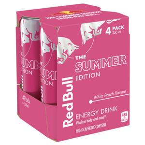Bebida Energética Red Bull Sin Azúcar al por Mayor, 24 x 250ml, Sabor Melocotón Blanco de Verano, Bebida Refrescante Premium - Product Image 3