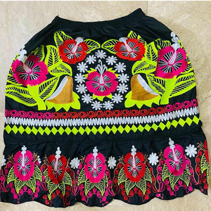 Venta caliente mujeres cintura Natural faldas cortas plisado bordado vestido de baile Maxi estándar Color sólido - Product Image 1